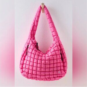 Free People NWT Movement Quilted Pink Carryall Bag